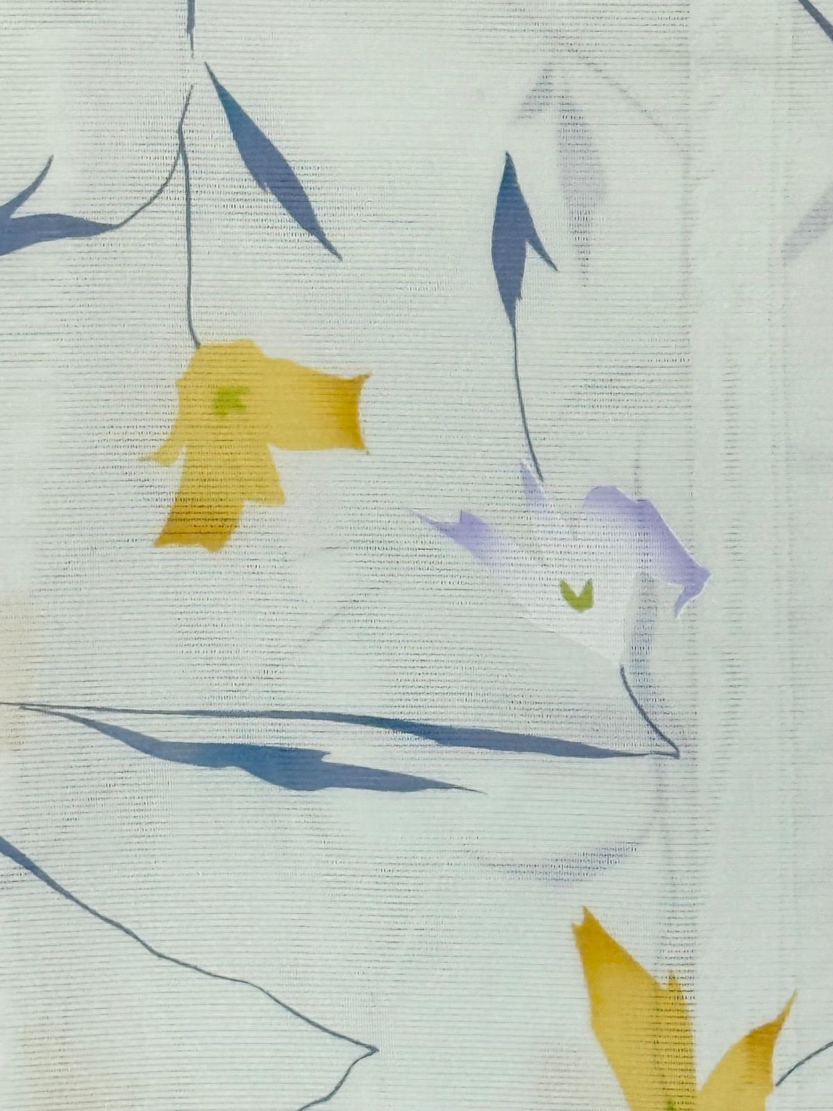 k31☆絽水色地黄花小紋☆豪華絢爛身丈162cm裄丈69cm正絹単衣広襟(未