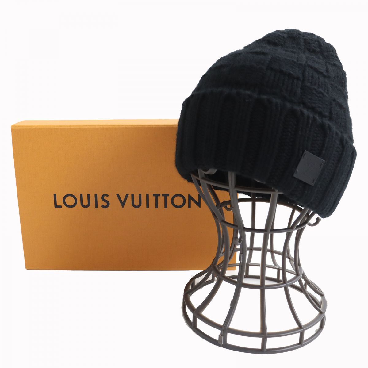 平置き実寸になりますLOUIS VUITTON ニット帽 ビーニー カシミヤ 黒