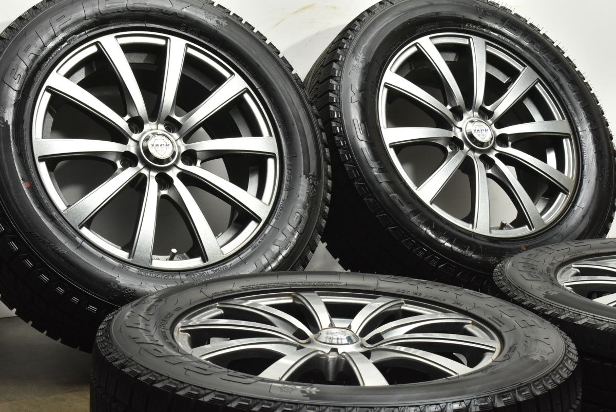 バリ溝 ZACK 16in 6.5J 53 PCD114.3 グリップアイスX 215|60R16 エスティマ プリウスα C-HR オデッセイ ヴェゼル WR-V CX-3