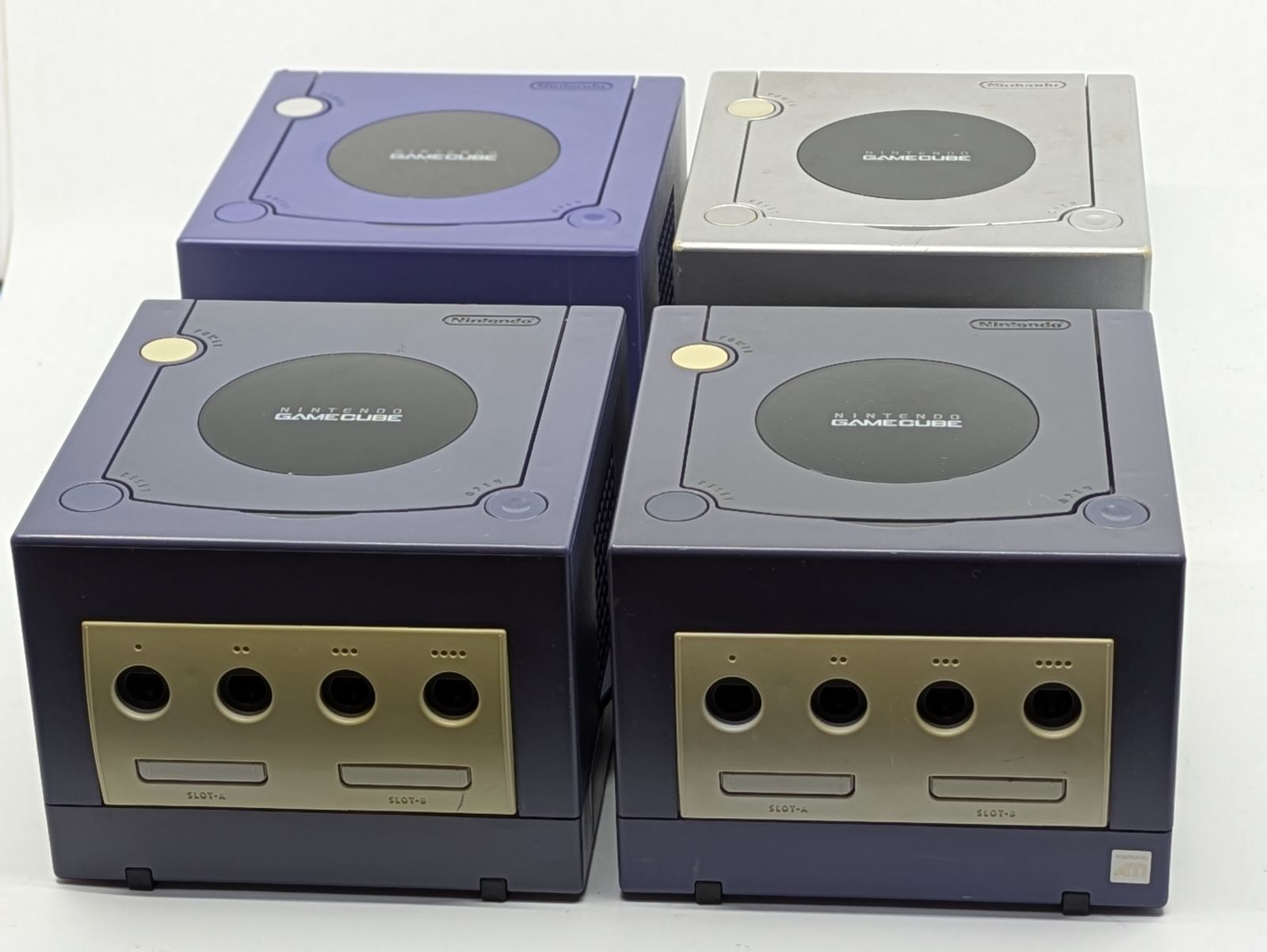 動作 済 Nintendo ゲームキューブ 本体 DOL-001 バイオレット ブラック シルバー 4個セット 任天堂 ニンテンドー GAMECUBE