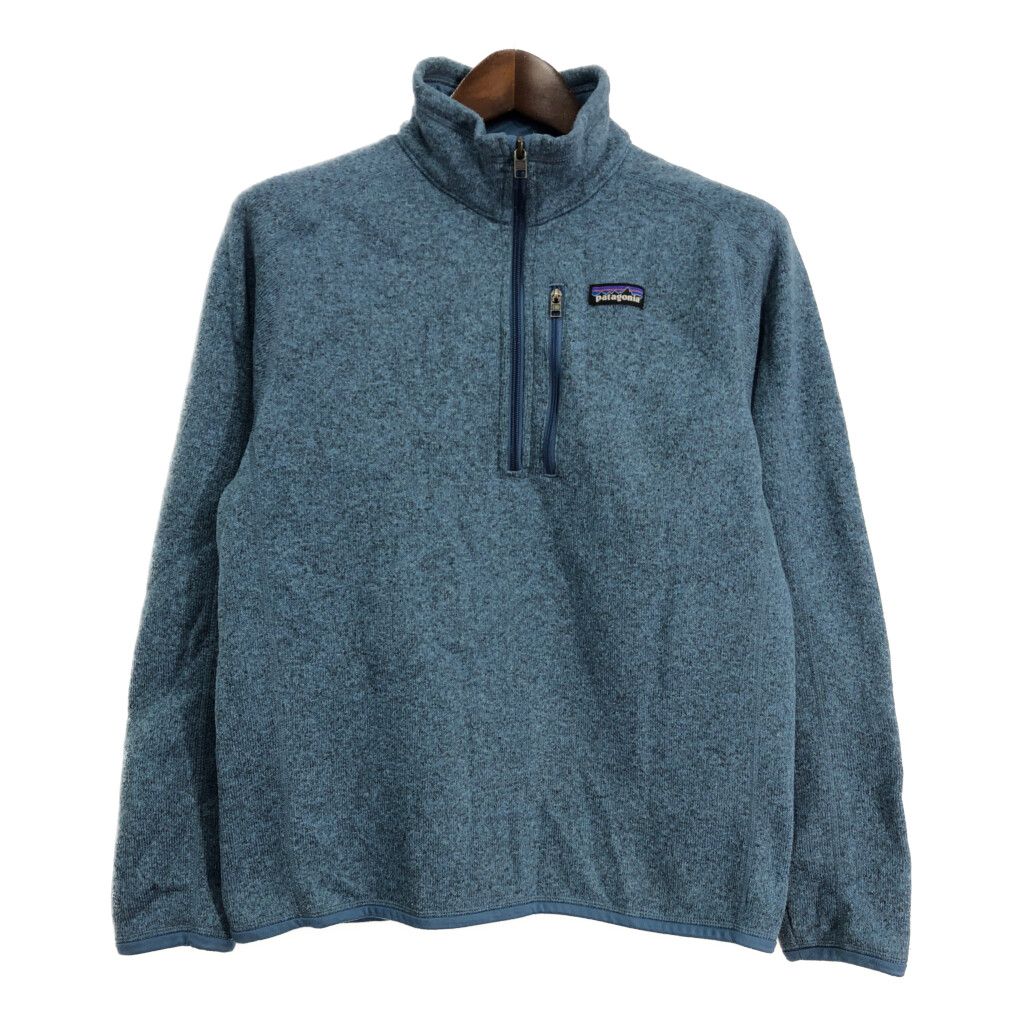 patagonia パタゴニア ベターセーター ハーフジップ フリースジャケット アウトドア ブルー (メンズ M) 中古 古着 S6966
