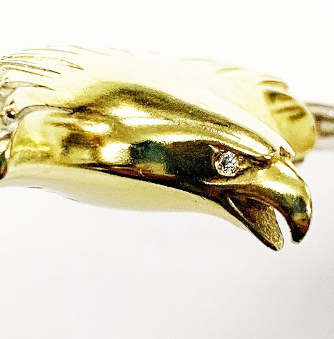 ウィングロック WING ROCK 頭金 イーグル Lサイズ 両目ダイヤ  