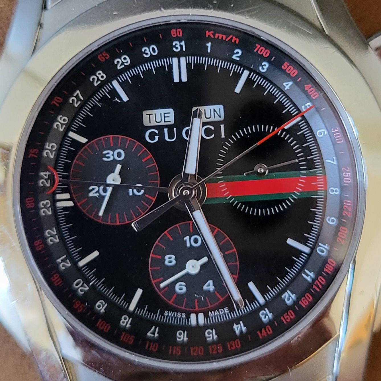 グッチ GUCCI クロノグラフ 腕時計 ステンレススチール 5500 - 時計