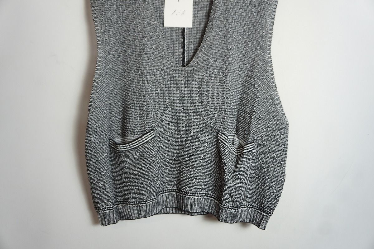 新品 24SS Saby サバイ PAPER KNIT VEST 7G Japanese paper Knit