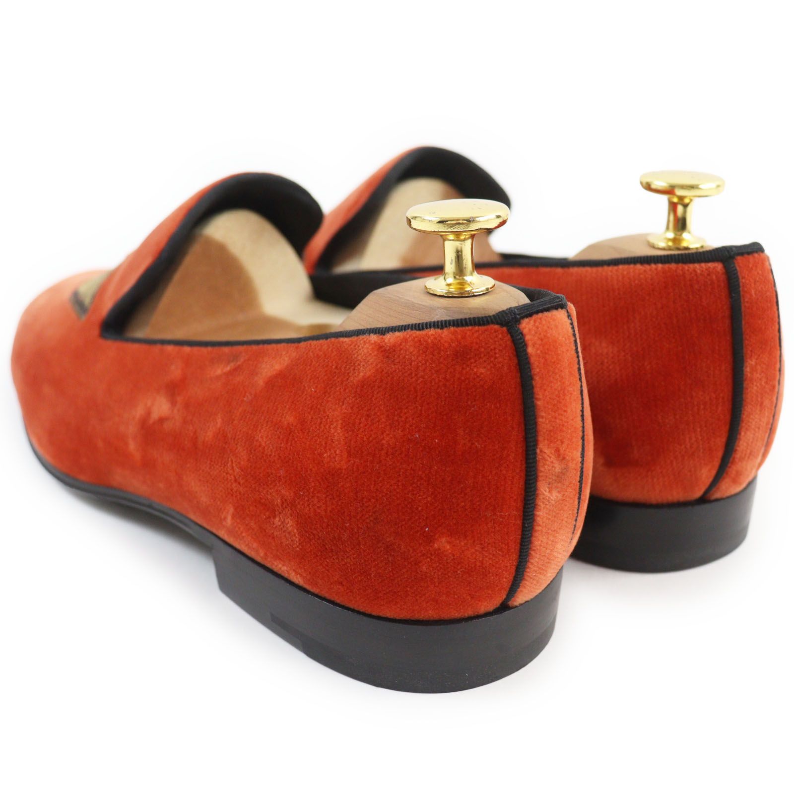 極美品▼LOUIS VUITTON ルイヴィトン オートゥイユライン ベロア 刺繍入り スリッポン ローファー イエロー 6 イタリア製 メンズ 極美品▽LOUIS VUITTON ルイヴィトン オートゥイユライン ベロア 刺繍