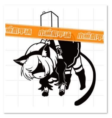 【数量限定】オートマタ ニーア 2B 9S 猫 トゥービー壁紙 ウォールステッカー バイク カーステッカー 壁用 パソコン シール 痛車