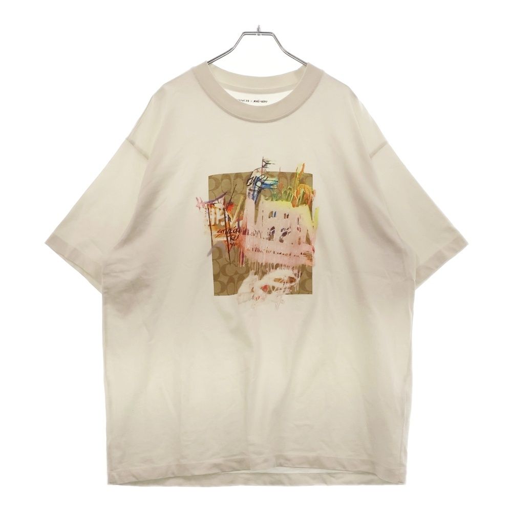 COACH (コーチ) ×MINT + SERF ミントu0026サーフ グラフィックプリント クルーネック 半袖Tシャツ カットソー ホワイト CK693