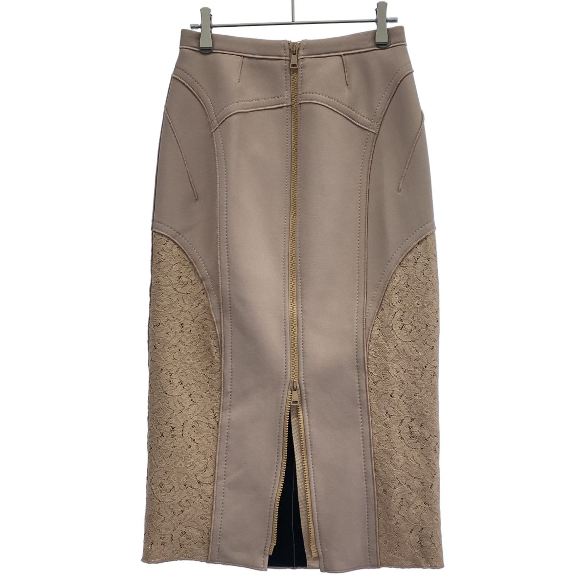 N°21 NUMERO VENTUNO ヌメロ ヴェントゥーノ 21AW ネオプレーンレースコンビスカート P21IN2M C0435336 ピンク 40