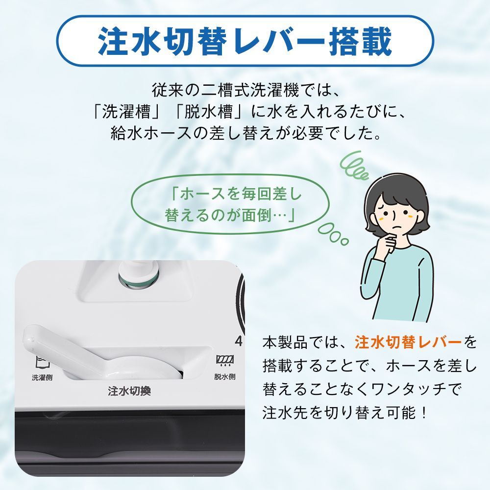 10 割 二槽式洗濯機 縦型 9kg 脱水5kg タイマー付き コンパクト WWW_KANDAIZUMI_COM