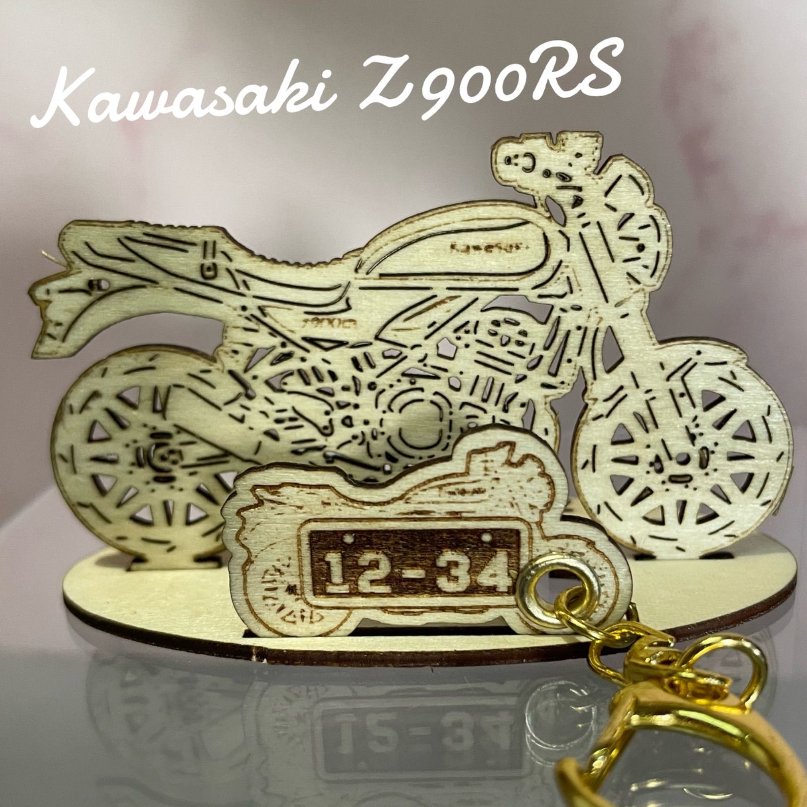 バイク カワサキ kawasakiZ900RS 模型 木製 フィギュア