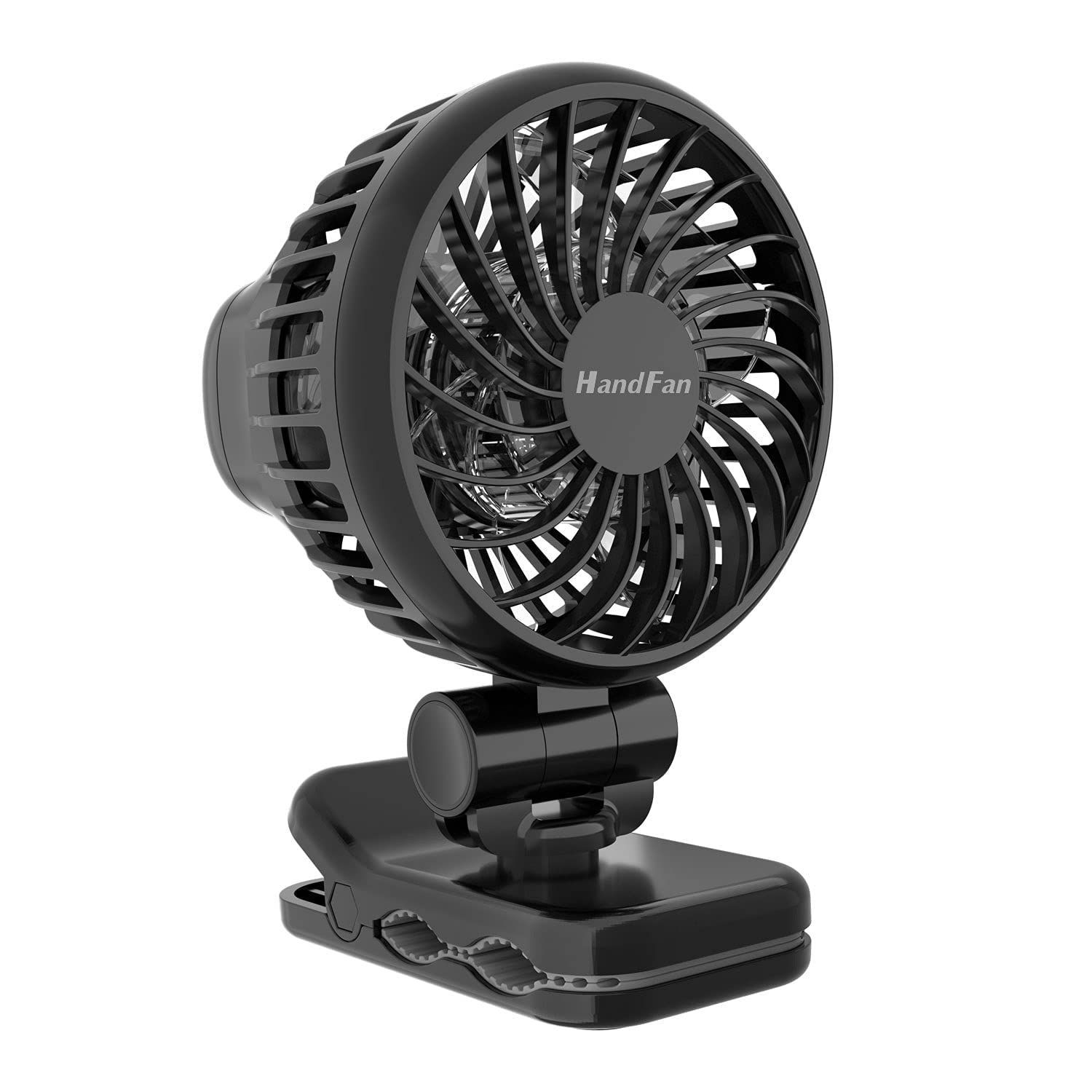 【在庫処分】パソコン ミニファン 冷却ファン 充電式USB扇風機 卓上 静音 クリップ式 2000mAh充電池内蔵 小型扇風機 3速調整、360自由調整 【2023新機種】HandFan 熱中症対策
