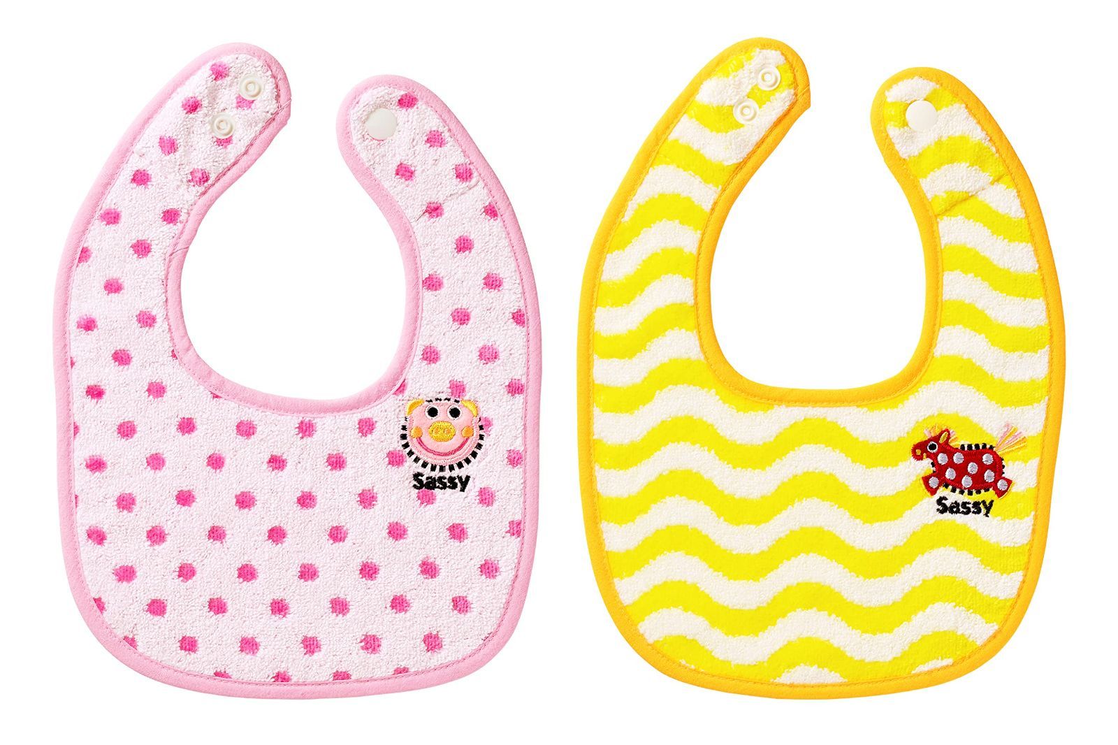 新品 2枚 ピンク サッシータオル・ビブセット/ピンク 4943169200248 Sassy(サッシー)