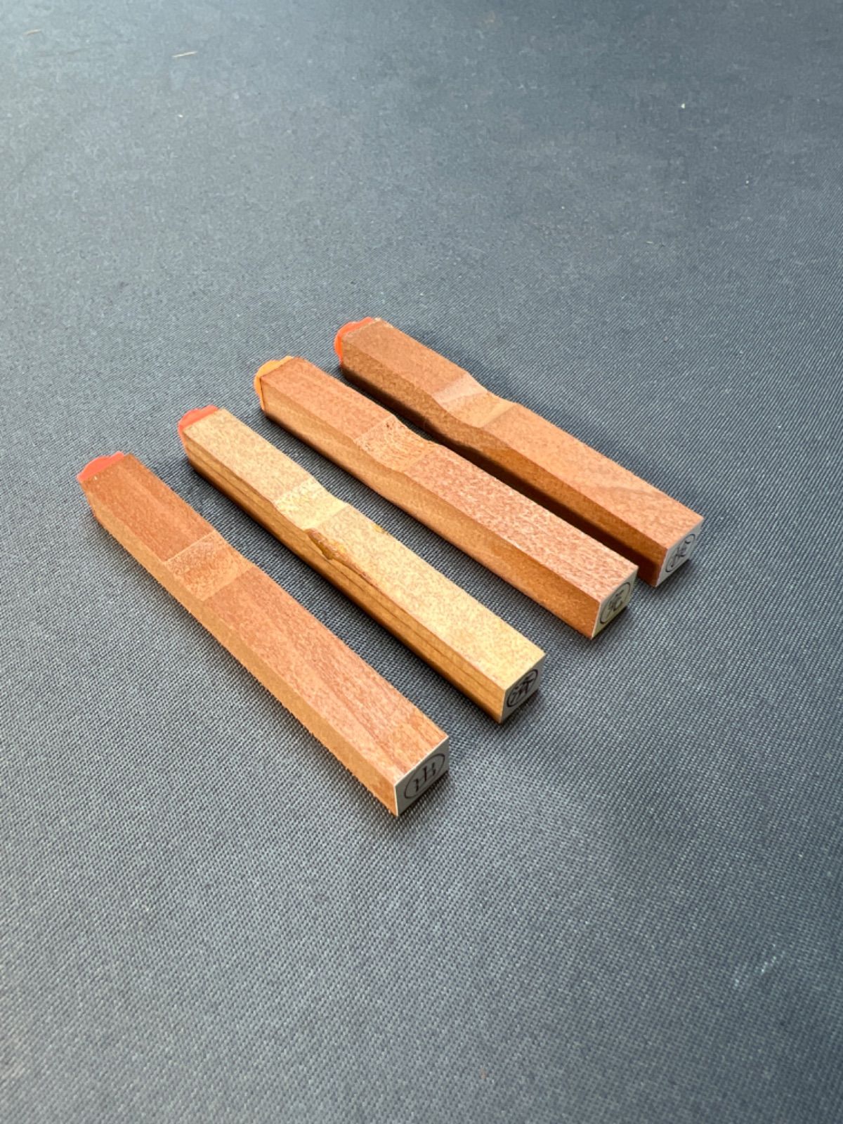 ゴム印　出/済/完/検　直径6mm  事務用スタンプ