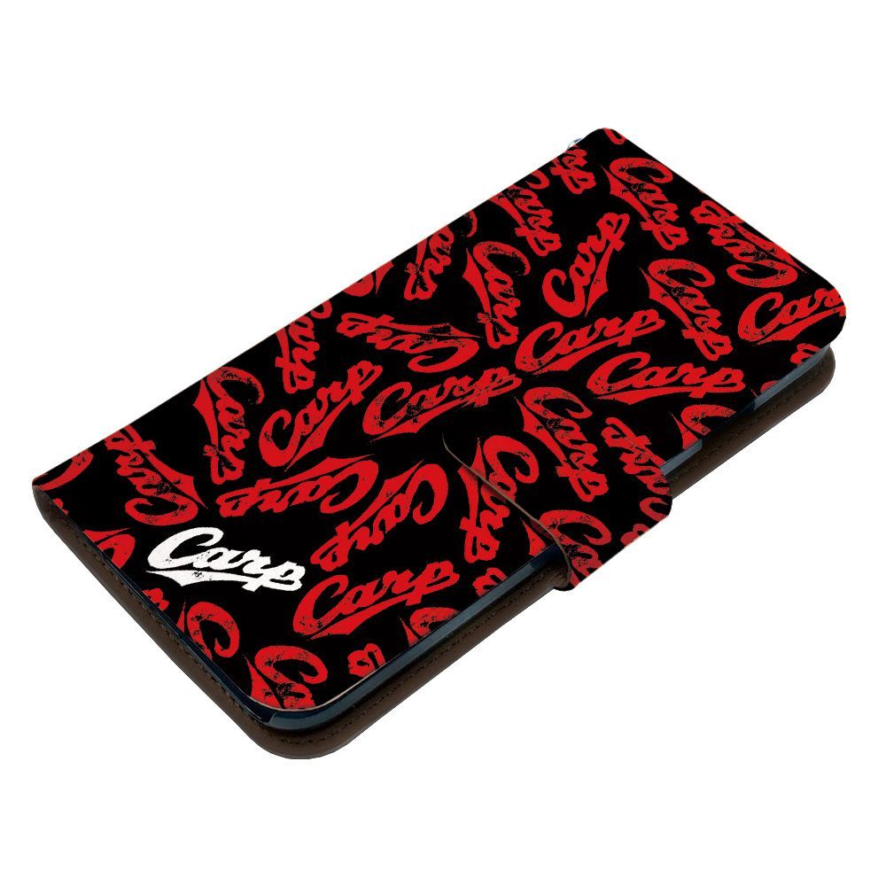 広島東洋カープ 正規品 AQUOS sense3 lite SH-RM12 ケース 手帳型 スマホケース [デザイン:23.CARPまぶしRED(bk)/マグネットハンドあり] カープ坊や グッズ アクオスセンス3 ライト shrm12