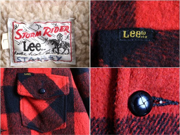 70s LEE STORM RIDER ブロックチェック ウール JKT / L - クーポン配布