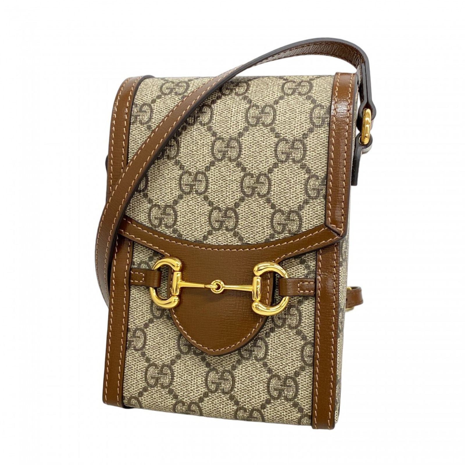 グッチ Gucci グッチ ショルダーバッグ GGスプリーム ホースビット 625615 ブラウン レディース P1448930