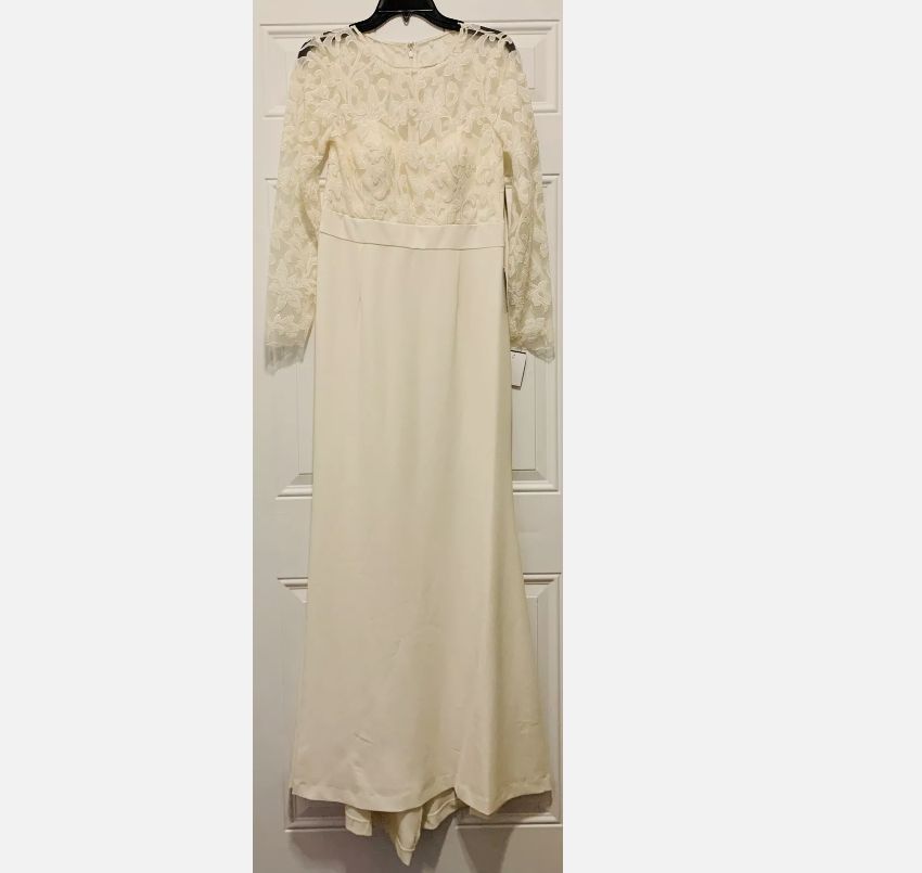 新品】イライザジェイ US8 美しいアイボリーのロングドレス - メルカリ 
