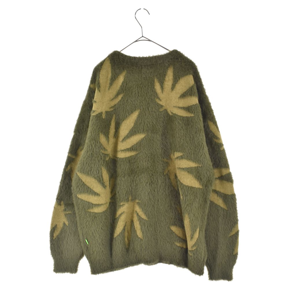 HUF (ハフ) 22AW PLANTLIFE CARDIGAN ナイロン/アクリル 総柄