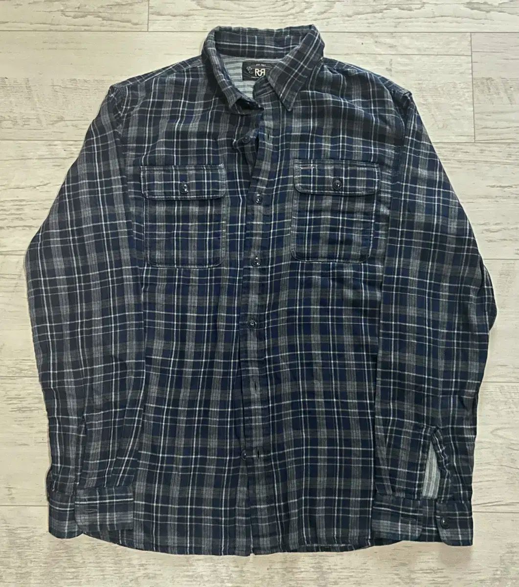 RRA ダブルアールエル ダブルフェイス チェック ウォーク シャツ M