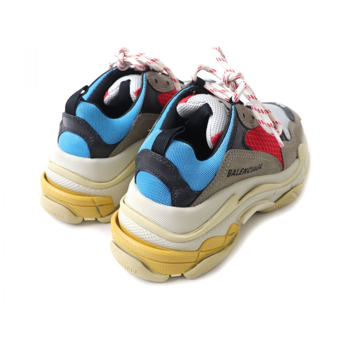 極美品☆BALENCIAGA バレンシアガ 554105 Triple S トリプルS ロゴ刺繍 