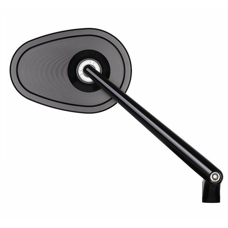 クランプ型バイクミラー 黒 ナポロッキー風 旧車 (検)ナポレオン Z1 CB