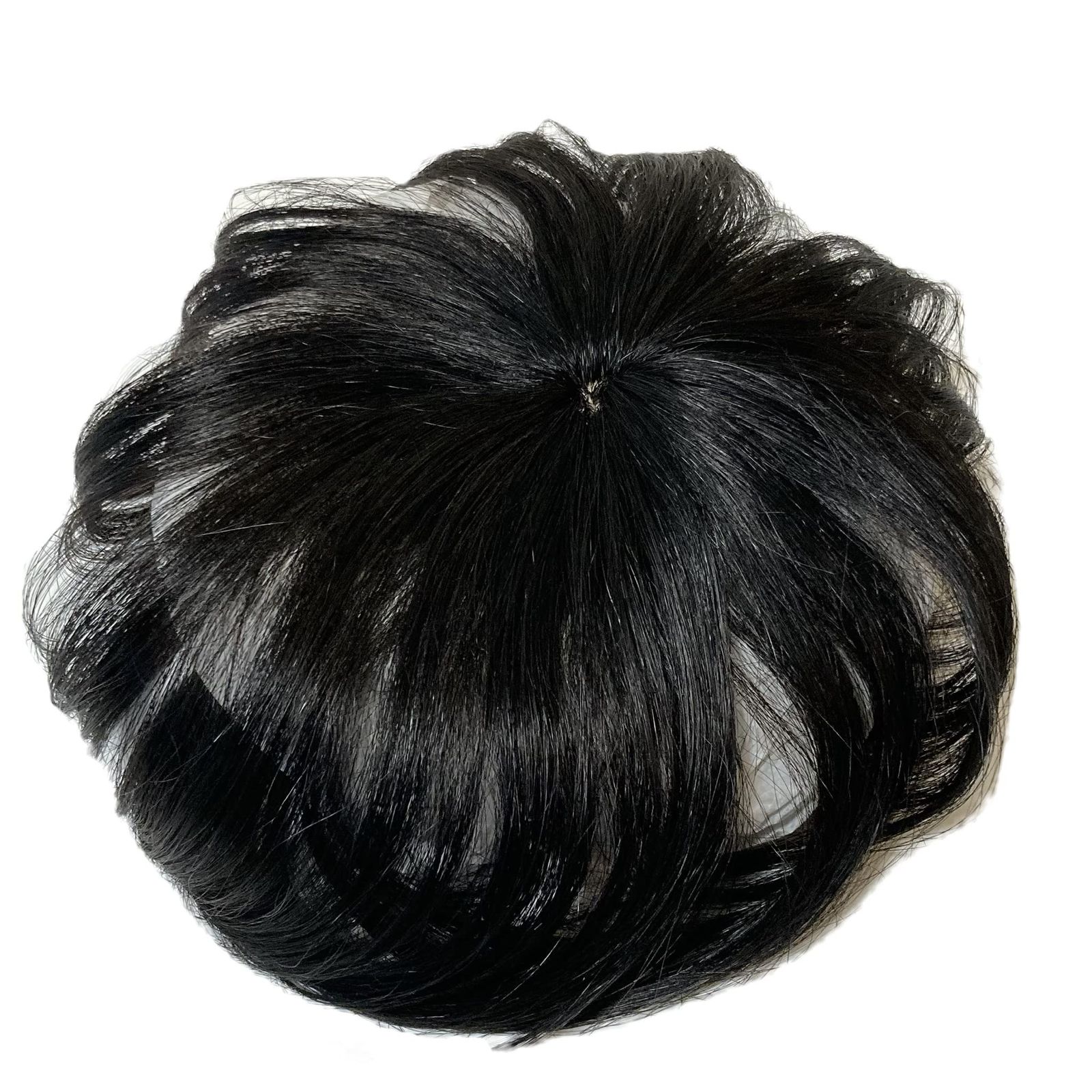 Luce brillare かつら ヘアピース 部分ウィッグ 部分カツラ 男性 女性 カツラ ウイッグ 黒髪 メンズ レディース 薄毛 脱毛 医療用 つむじ 頭頂部 人毛 ショート メーカー つむじにヘアプラスロング＋ ナチュラルブラック ロング