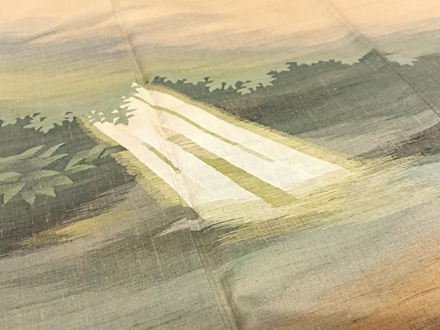 平和屋着物○上質な紬 絞り 正絹 逸品 AAAW9186zg