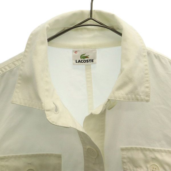 ラコステ 七分袖シャツ 42 ホワイト LACOSTE レディース 【中古