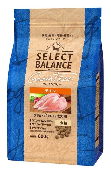 【同梱】【3個セット】ベッツ・チョイス・ジャパン セレクトバランス グレインフリー アダルト チキン 小粒 1才以上 成犬用 800g