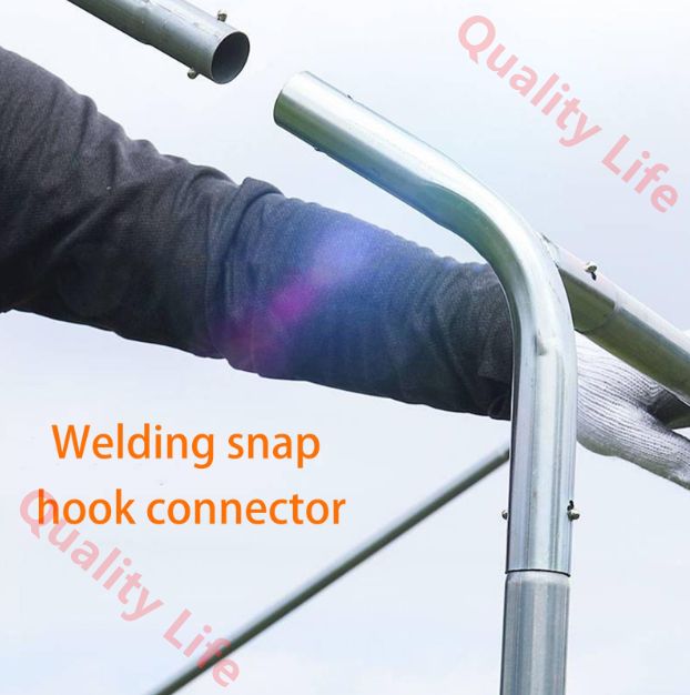 囲い付き金属製鶏小屋 防水鶏ケージ 鶏 アヒル ウサギ ガチョウ 子犬用の大型屋外鶏舎 A 800*300*200cm STEELWINDOWSANDDOORS_COM