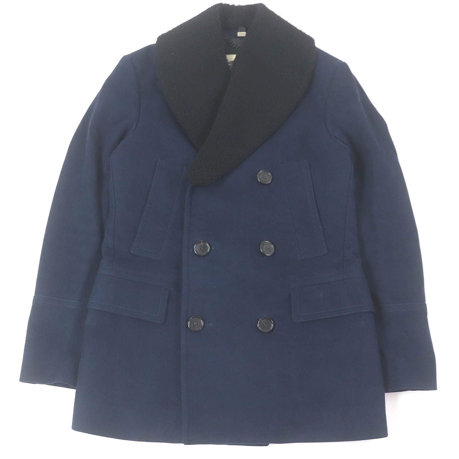BURBERRY London バーバリー　ロンドン　ダブルチェスターコート 美品□BURBERRY LONDON バーバリーロンドン モールスキン 襟