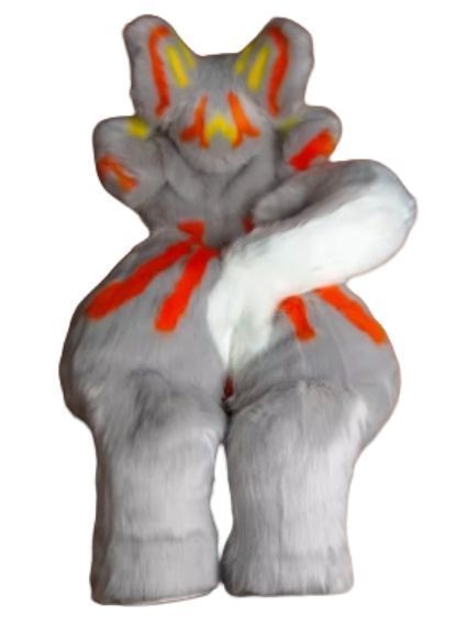 着ぐるみ ケモノ体 ライトグレー Aタイプ 全身 ケモノ ファースーツ