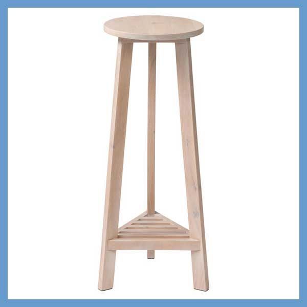 天然木 ミンディ のプランターベース 花台 Ｍサイズ W28×D28×H65cm No.922 ホワイト