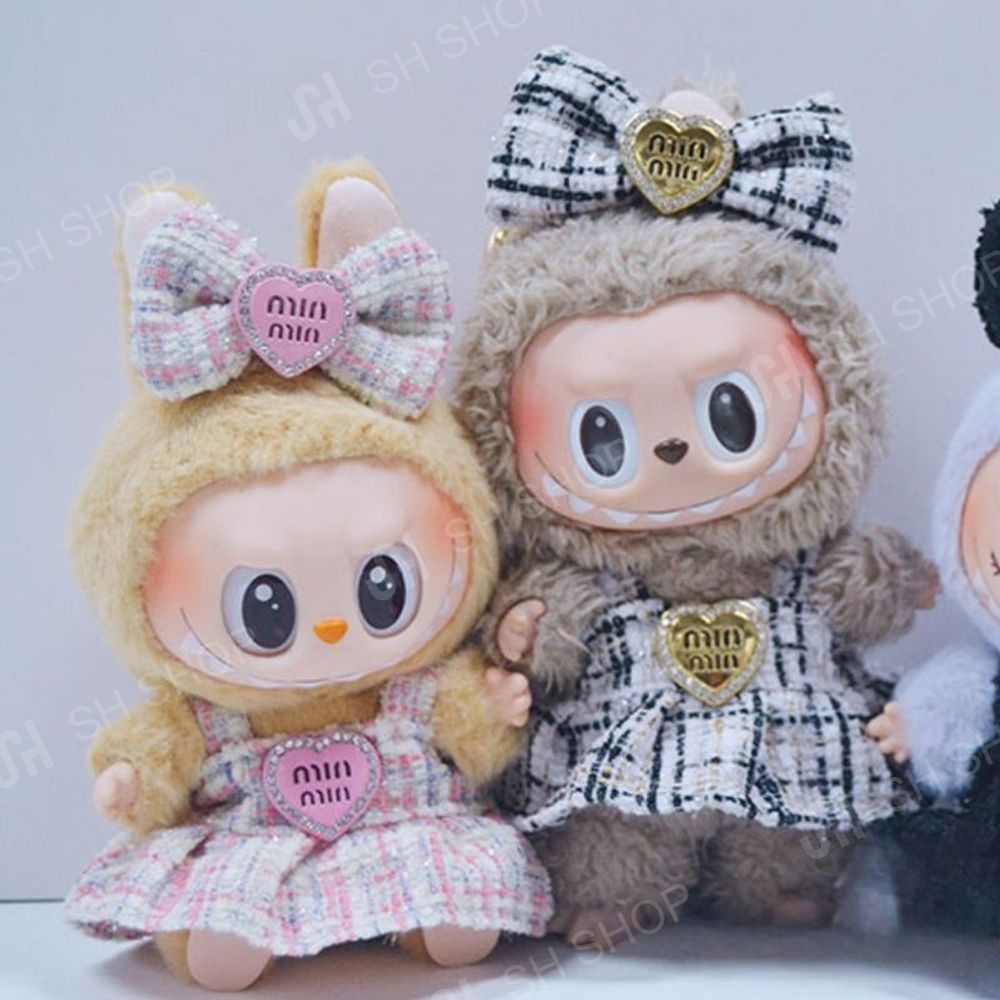 【当店一番人気】 Labubu 15/17cm 2代/3代ぬいぐるみ用 2点セット ぬいぐるみ服 ぬいぐるみ