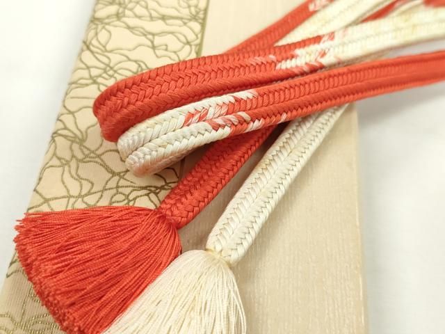 平和屋本店 上 有職組紐道明 帯締め 冠組 十段 緋色 宮内庁御用 国立博物館御用 東京芸術大学御用 CXAA0672s5