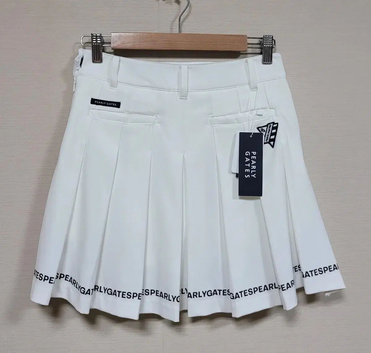 PEARLY GATES パーリーゲイツ レディース ロゴ ボタン プリーツ キュロット スカート