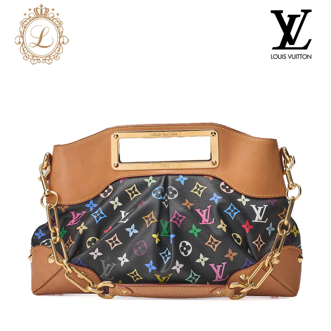 LOUIS VUITTON ルイヴィトン モノグラム マルチ ジュディPM 2WAY ハンドバッグ M40254 ゴールド金具 ショルダーバッグ