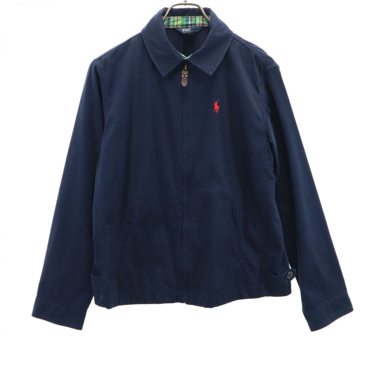 ポロバイラルフローレン スウィングトップ L（14-16） ネイビー Polo by Ralph Lauren キッズ 古着 【240307】