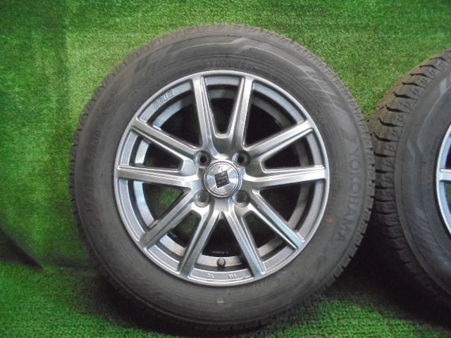 5FN616 C2 2021 23年製 165 70R14 ヨコハマタイヤ iceGUARD iG60 スタッドレスタイヤ アルミホイール4本セット