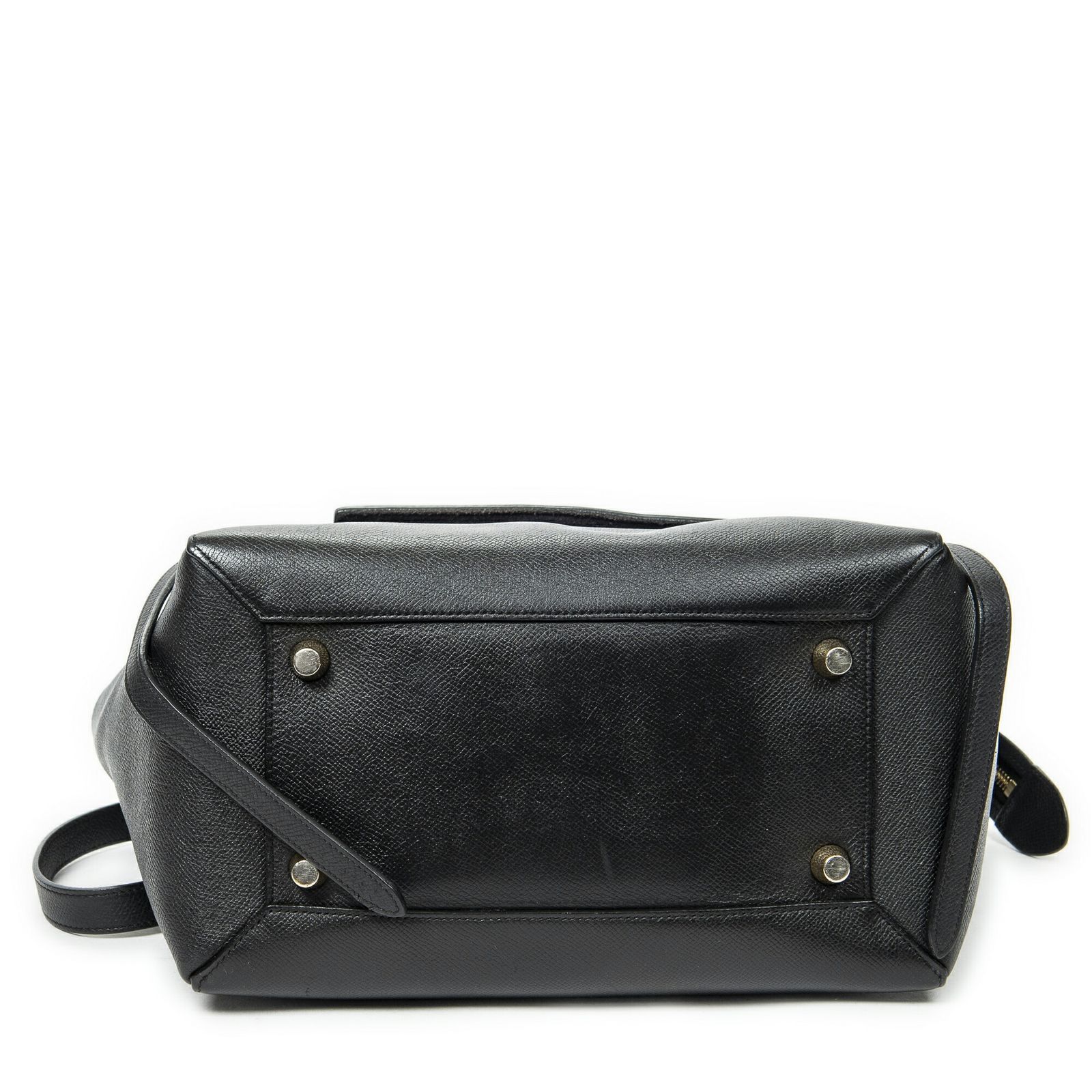 セリーヌナノベルトバッグ黒グレインレザーA