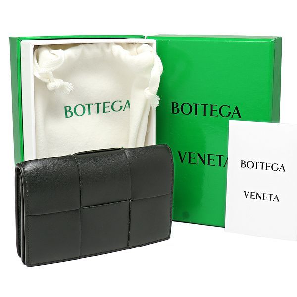 ボッテガヴェネタ カセット ビジネスカードケース ダークグリーン レザー 679849 BOTTEGA VENETA