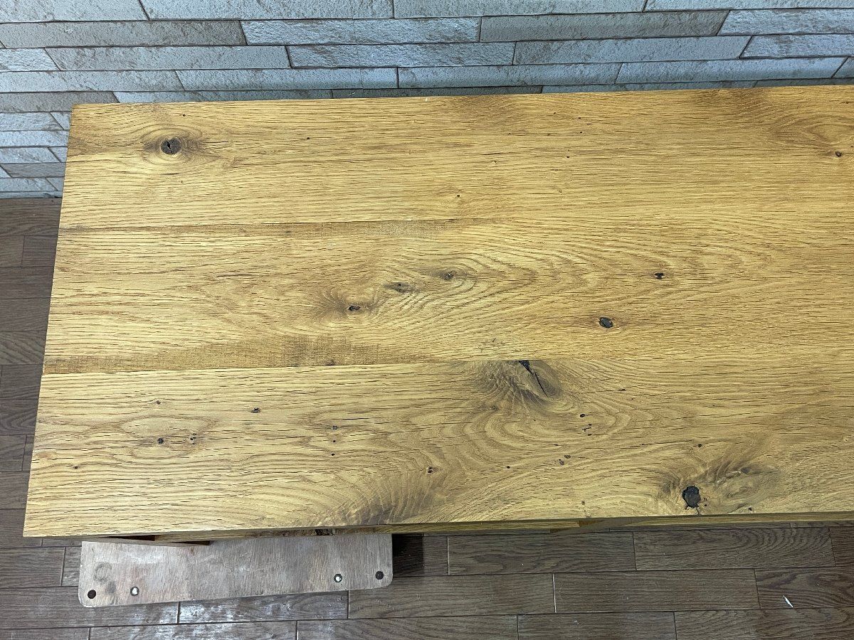 価格比較でお得にお買物。 ●トラックファニチャー TRUCK BENCH AND SHELVES ベンチ＆シェルフ ローボード テレビボード オーク無垢材 定価約32万 ナチュラル 畑1071 最新