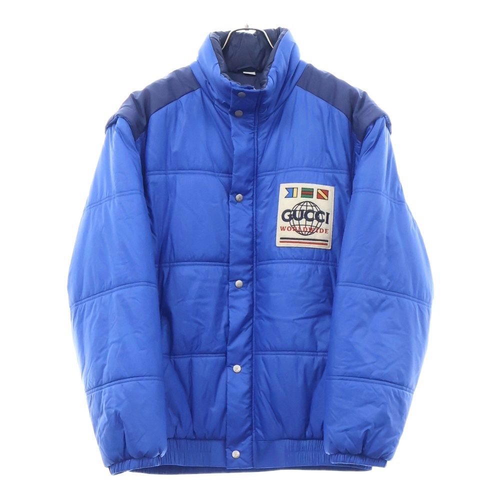 GUCCI (グッチ) Blue Flags Patch 2way Jacket パフ ジャケット 590774