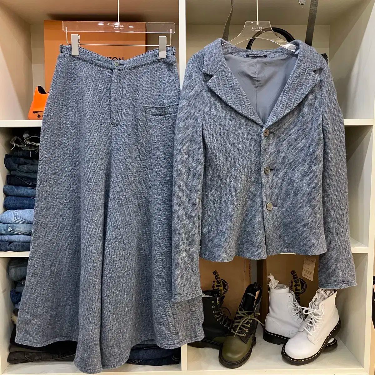 YOHJI YAMAMOTO ヨウジヤマモト Ys Noir ツイード セットアップ