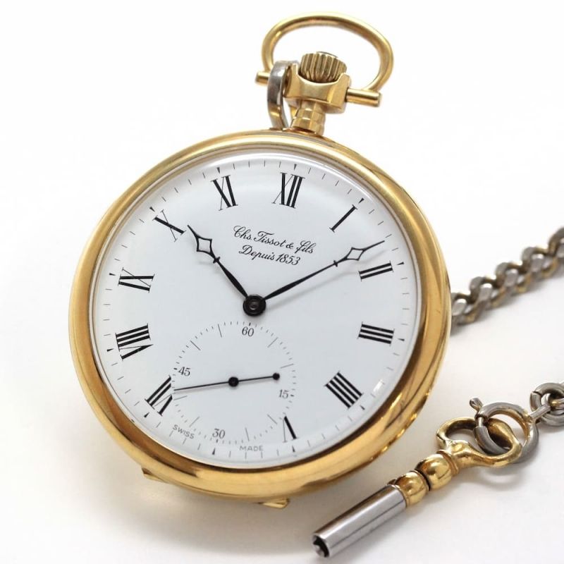 Tissot ティソ ぼ 1853 懐中時計 シルバー 手巻き 