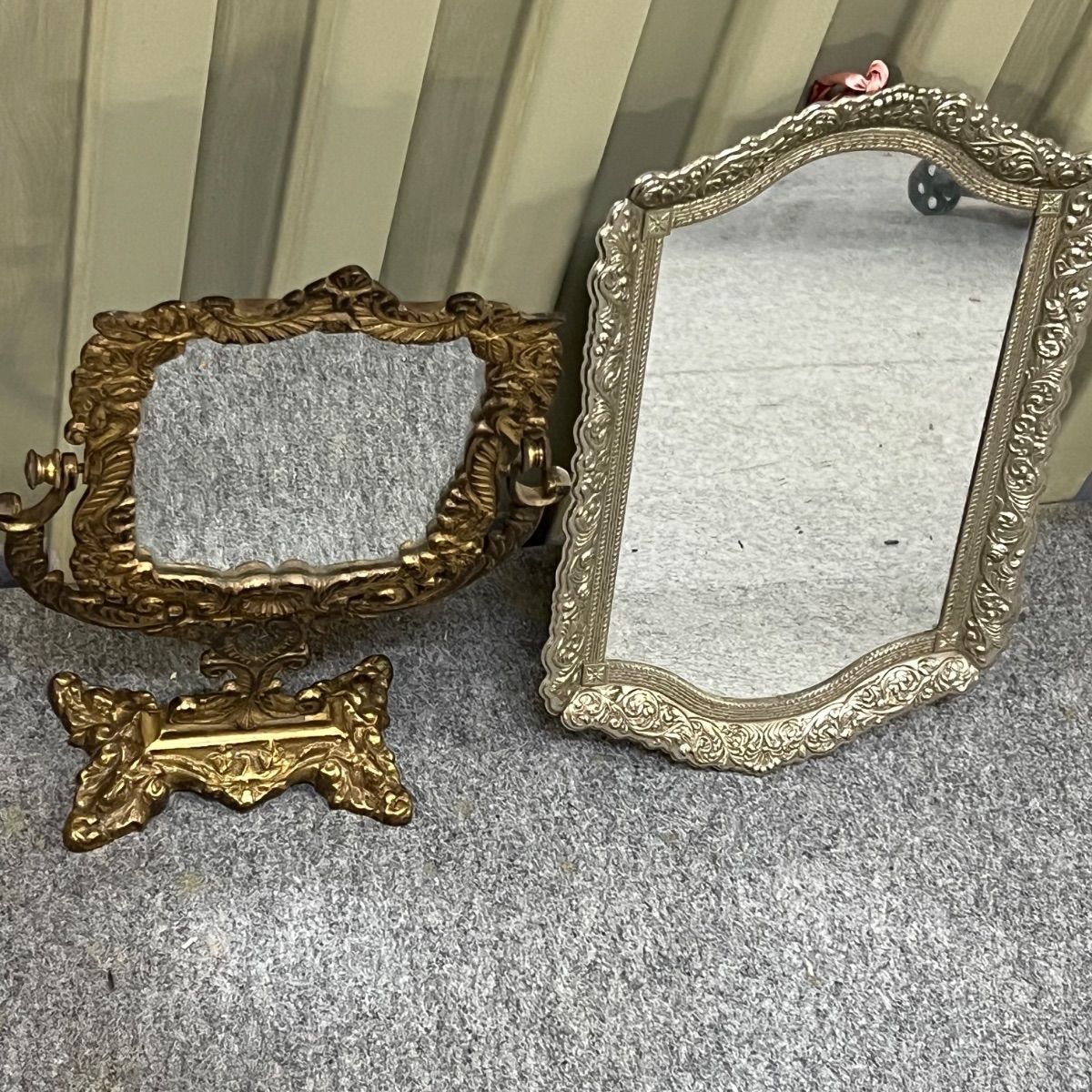 アンティーク鏡(メルカリ専用) ⭐︎ アンティーク ミラー 2個 セット 鏡 置き型 壁掛け 2点
