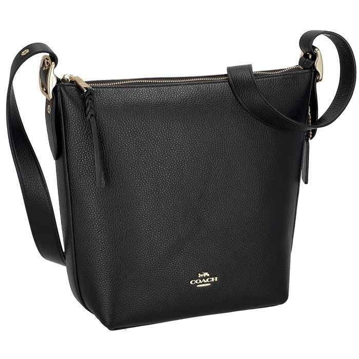 コーチ COACH ショルダーバッグ ヴァル ダッフル C2818 IMBLK ブラック リファインド ペブル レザー ゴールド金具 DECORATOM_COM_BR