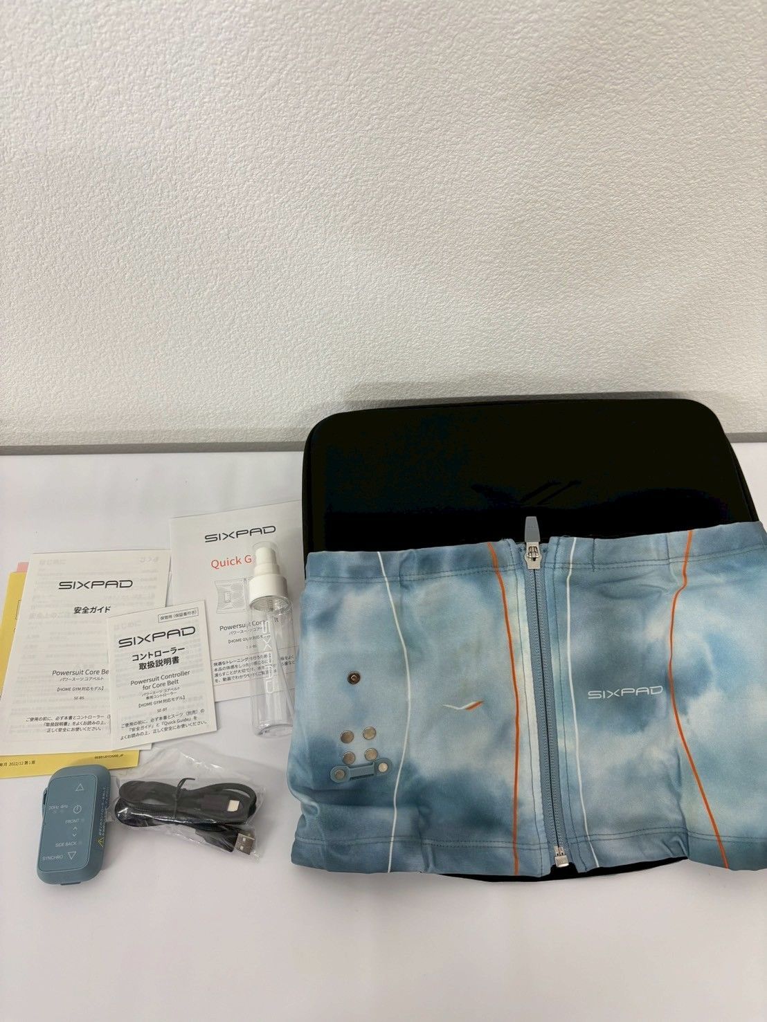 SIXPAD シックスパッド Powersuit Core Belt Mサイズ タイダイブルー 動作 済み