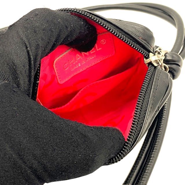 CHANEL シャネル カンボンライン スモールポシェット ブラック