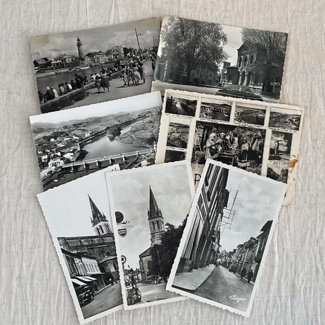 ◆フランスアンティーク｜ポストカード集、白黒写真風景、ハガキ、古い、まとめ売り 特別価格】アンティーク ポストカード フランス直輸入 風景 古い